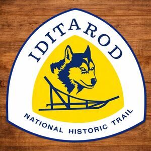 Iditarod National Historic Trail Sign Route Marker Alaska Dog Sled Race